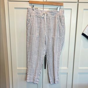 Athleta Blue and White Striped Pants 6P
